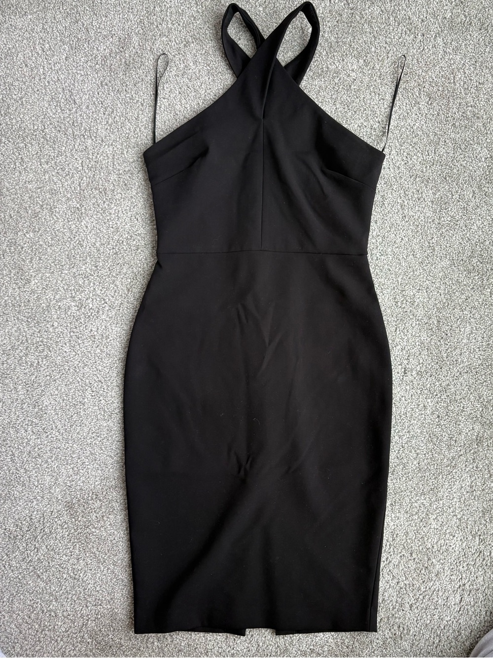 Likely Black One-Shoulder Cross-Back Sheath Dress